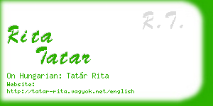 rita tatar business card